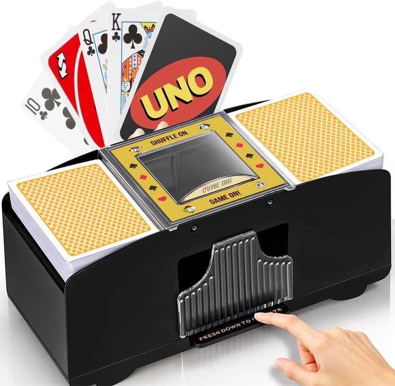 GAMIFY Automatic Card Shuffler 2 Deck | Battery Operated Uno Card Shuffler | Electric Playing Card Shuffler for Poker, Blackjack, Bridge & More | Casino-Grade, Fast & Quiet Shuffling Machine - Image 1